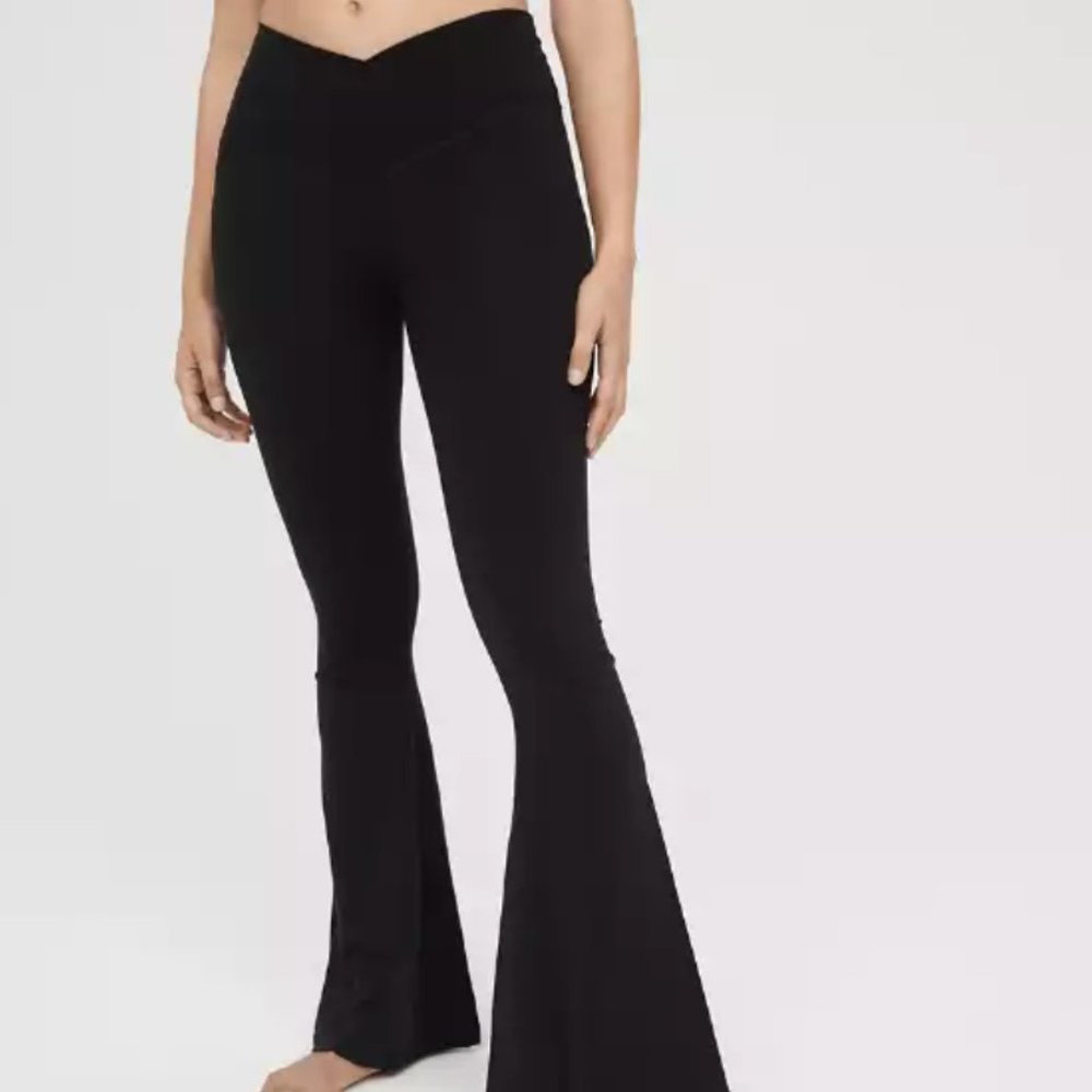 OFFLINE By Aerie Real Me High Waisted Crossover Super Flare Legging